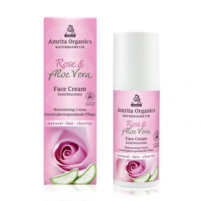 Amrita Organics ruusu & aloe vera voide 50 ml